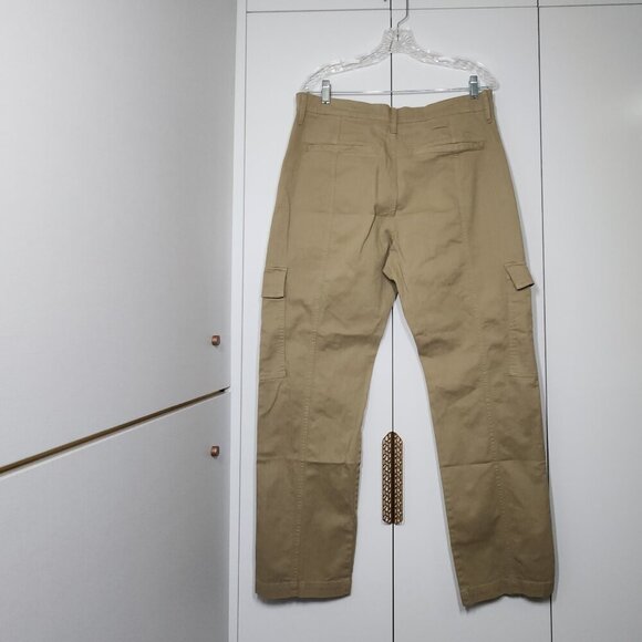 Madewell 90's straight Cargo Women's Pants Size 31 Khaki Pockets High Rise - Picture 2 of 9